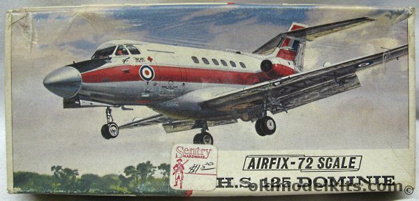 Airfix 1/72 HS 125 Dominie (DH-125 HS-125  Bae-125) Hawker - Type Three Logo issue, 389 plastic model kit